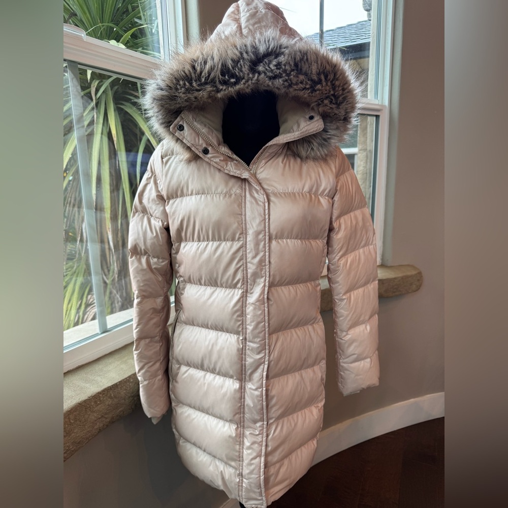 Lands' End Down Hooded Puffer Jacket Women's Size Medium (10-12)